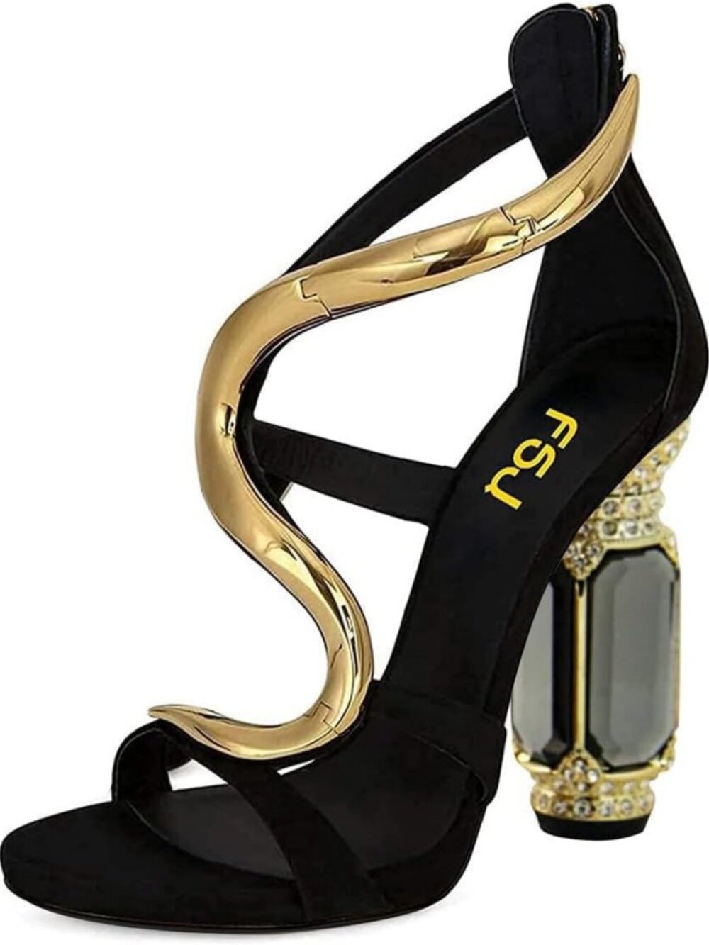 Chic Open Toe Ankle Strap Sandals, Chunky Block Heels for Wedding & Party, Size
